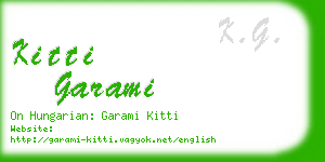 kitti garami business card